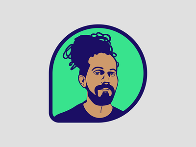 Avatar for a design task ai avatar dreadlocks graphic design illustration illustrator man portrait