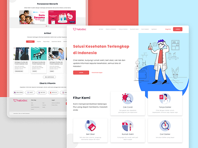 HaloDoc - Landing Page app design landing page ui ux web web design website