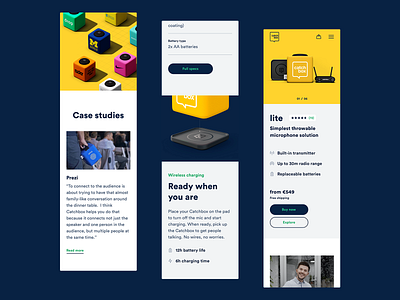 Catchbox. Website. app buy cart catchbox description design details hero interface microphone mobile price product rating responsive slider specification tech ui ux