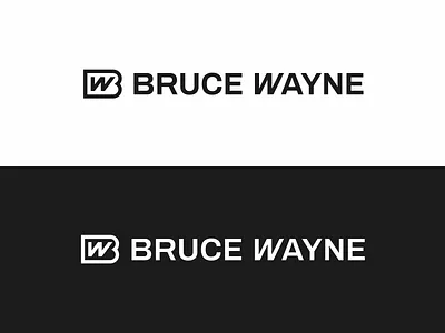 BW monogram batman branding bruce wayne bw dark knight letters line logo luxury minimalist modern monogram strong stylish tech typography w letter