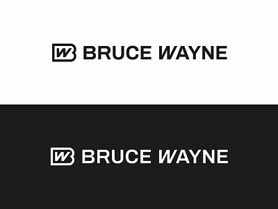 BW monogram batman branding bruce wayne bw dark knight letters line logo luxury minimalist modern monogram strong stylish tech typography w letter