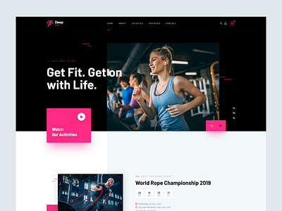 Sports Theme Design design gym gym website product product design rezfelix sports sports design sports theme sports website theme design theme for wordpress themeforest ui ux web web design webdesign website wordpress
