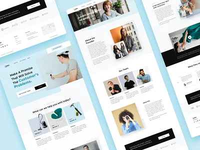 Home Services Website clean flat home services homepage landing page sketch startup ui ui deisgn website concept website design