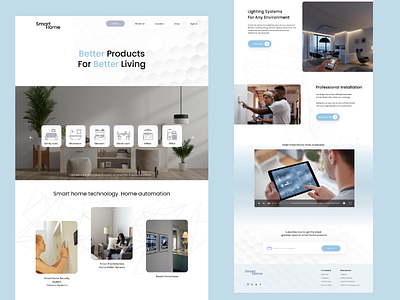 SmartHome landing page figma landing page room site smart smart home ui ux website design