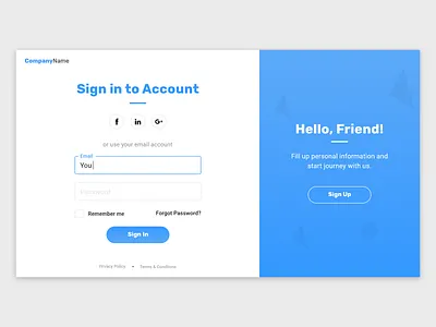 login page design ui ux