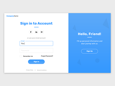 login page design ui ux