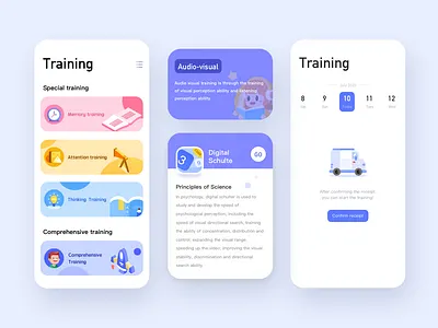 Training design illustration ui ui ux vector