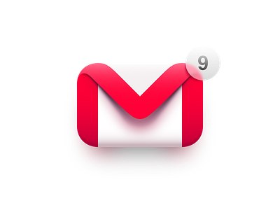 Gmail 3d affinity designer big sur envelope gmail google icon illustration logo macos mail notification vector