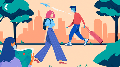 covid travelling character colors design editorial illustration illustration ilustração procreate procreate art procreateapp travel travelling woman illustration