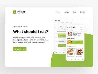 Meal plan & recipes android app android design calendar meal plan meal planner mobile design presentation recipes