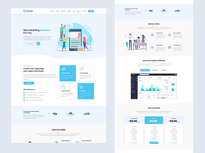 Softing - WordPress Landing Page agency app business clean corporate graphic design logo marketing responsive seo seo agency software webdesign website wordpress