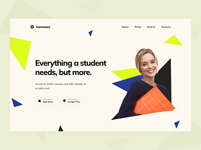 Education Platform Exploration clean ui concept dribbble education education app illustration interface mobile app modern pattern trending triangle typography