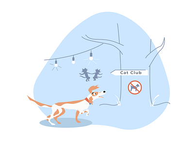 dog shot 03 animals cat dance dog flat funny illustration vector