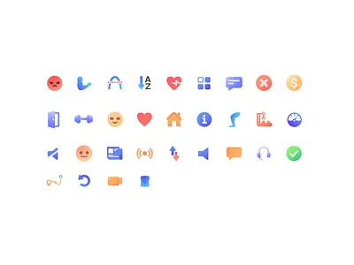 Pocket Rocket Icon set brand design gradient icon icon design icon pack iconography illustration minimalistic modern simple visual identity workout