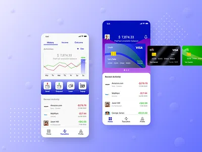 Online Payment App adobe xd app app design bank concept finance ios mobile ui money online payment payment payment app paypal product design statistics transaction ui ux wallet