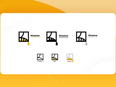 Natural Honey Brand Logo branding design lettering art logo vector