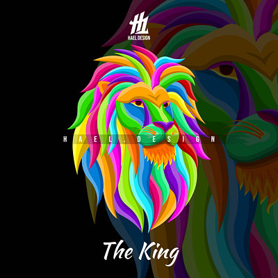 The King Of Lion animal animation clothing design clothing label colorful colours design design app design art digital painting digitalart drawing illustraion illustration lion lion head popart poster wip wpap