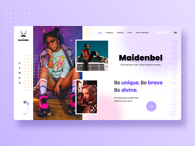 Maidenbel Fashion web Concept art branding design graphic design logo ui ux web website