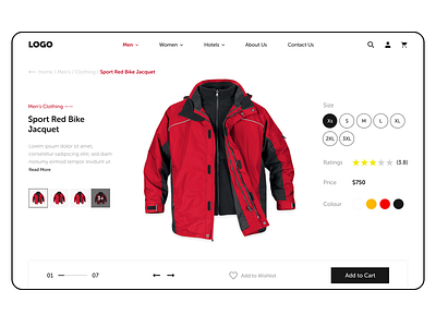 Product Detail UI branding clean ui clothes clothes shop design ecommerce identity minimal modern product product page productdesign shop trending typography ui design uidesign uiux uxdesign web