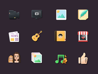 Icons For the Site adobe design icon illustrator kikiboy modern show vector