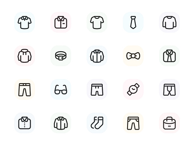 Myicons — Clothes, Accessories vector line icons pack essential icons flat icons icon design icon pack icons icons design icons pack interface icons line icons myicons ui ui design ui designer ui icons ui kit ui pack ui set web design web designer web ui