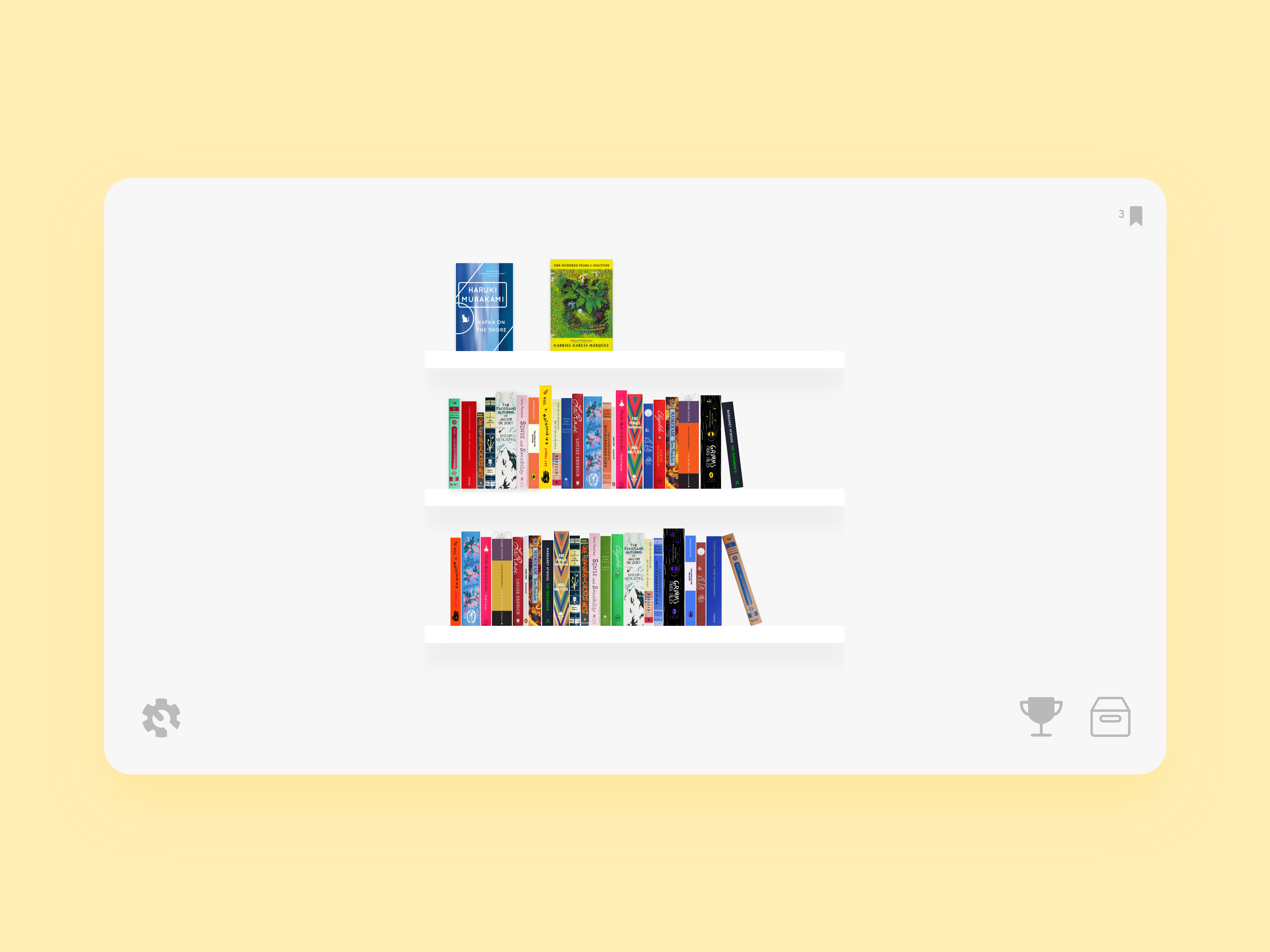 Example of Me, my shelf and I - Digital library concept