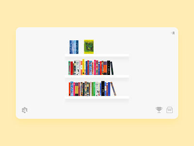 Me, my shelf and I - Digital library concept bookshelf design library app minimal ui ux web website