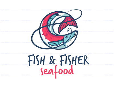 Logotype for seafood restaurant brand design branding cafe fish fisherman food logo logotype marine ocean restaurant sea seafood symbol