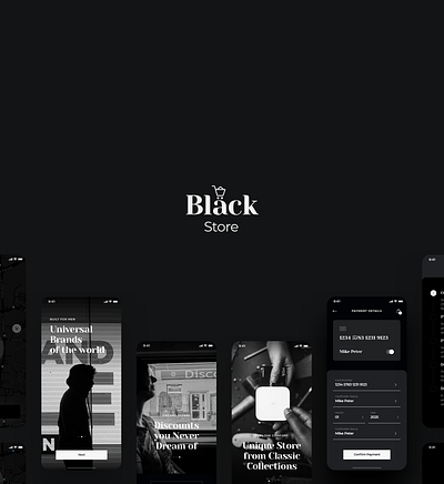 Black Store - App UI Design app app design black clean interface ui ux