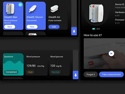 Connected devices accessibility connection dark skin device medical remote health ux flow