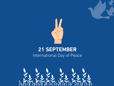 21 September International Day of Peace branding creative illustration international peace typography