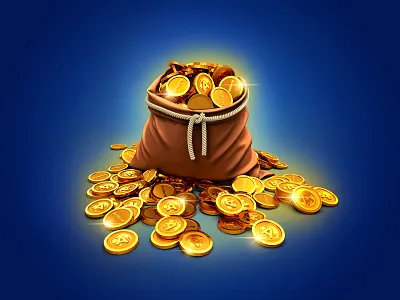 100 tokens pack 3d app bag coin pack coins currency game art game ui store tokens