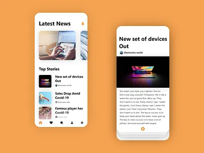 News Daily UI day 94 | News app UI design dailyui dailyuichallenge news news app newsfeed newsletter newspaper
