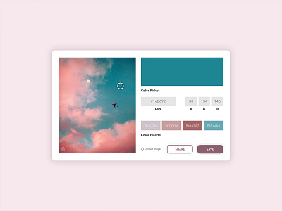 Color Picker UI color color palette color palettes color picker colour palette daily ui dailyuichallenge design hex interface interface design mobile app palette picker rgb ui ui design user interface ux ux design