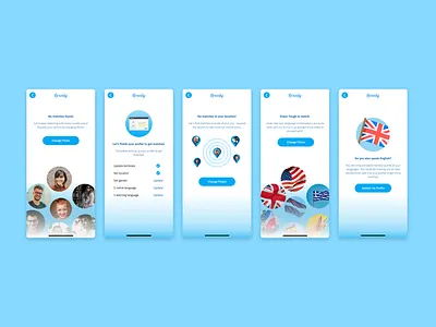 🗣 ✋🏼 Language learning app - Empty states for Lexody clean clean ui design empty state emptystate illustration ios app design matchmaker mobile mobile app mobile app design mobile application mobile design mobile ui ui