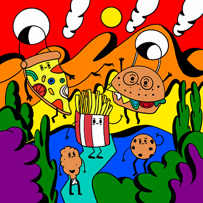 Design for Picnic Blanket deliveroo illustration design kfc pride 2020 pridemonth product design