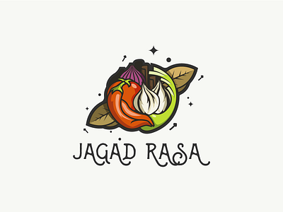 jagad rasa awesome logo branding chili pepper colour palette flatdesign food illustration foodlogo illustration illustrator inspirations logo seasoning space stars universe vegetables