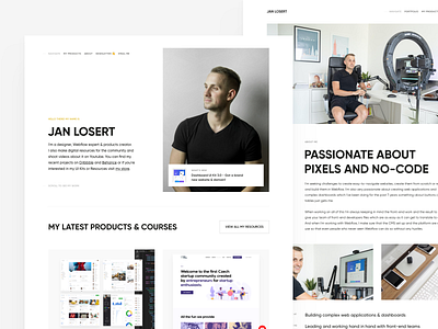 JanLosert.com (V4) - Live 🎉 404 about contact cv landing minimal portfolio portfolio website store ui website