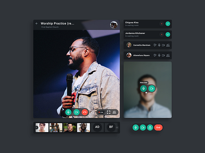 Video App Components chat chat app components controls list ui uiux video call video ui