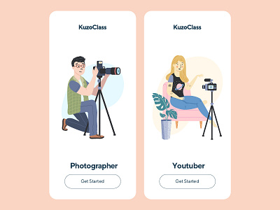 Innovator Careers Illustrations app career careers character characters class filmmaker flat illustration magician minimal photographer professional simple ui ui illustration ux vector web youtuber