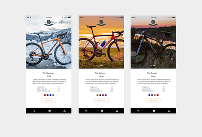 Roar Bikes design illustration minimal ui ux