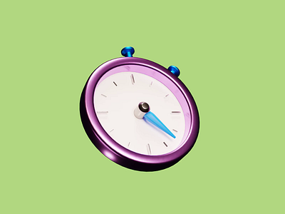 Timer 3D icon 3d art blender design game illustration lighting low poly lowpoly mobile render ui