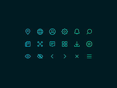 Initial Icon Set icon icon design icon set iconography icons line icon