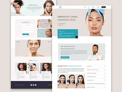botox clinic website design minimal typography ui ui design uidesign uiux web web design website