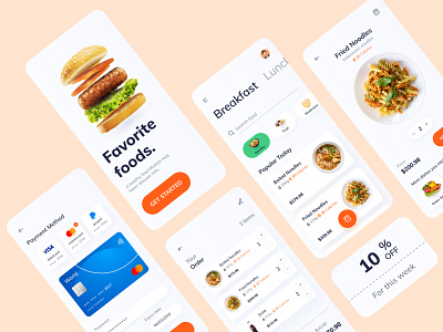 Food Mobile App best design cart app checkout page concept design design inspiration food app food delivery mobile mobile app design payment app pickup design restaurant app shop app design top design trend design 2020 ui user experience user interface design ux