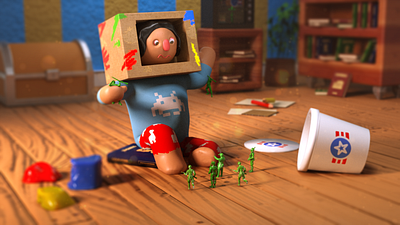 Strange Dream - 3D Illustration #1 3d 3d art 3d artist blender game art illustration kids art render