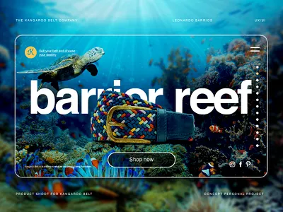 Behance kangaroo final project 2 adobe xd app belt branding concept design fashion ocean photoshop psd retouch sea ui ux web