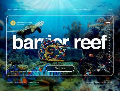 Behance kangaroo final project 2 adobe xd app belt branding concept design fashion ocean photoshop psd retouch sea ui ux web