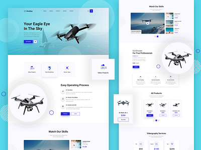 Web UI - Drone Sales and Videography Services adobe xd design drone drone sales drones figma new new design popular popular design template trending trendy ui ui design videography visual design website webui