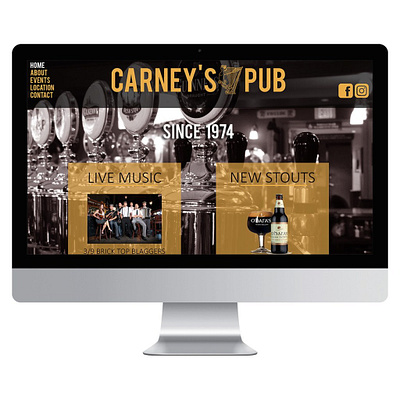 User Interface / Web Design for Irish Pub branding css html ui ui design user interface web